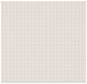 Manta pesada 11 kg 220x235 cm tecido creme-claro