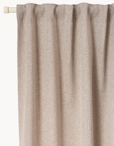 Cortinas opacas com multi-banda Joan, conjunto de 2, L 140 cm