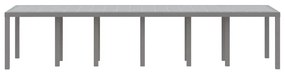 Mesa de Jardim Cinza-Claro 350x100x73 cm Poly Rattan