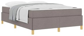 Cama Box Outros Taupe e Branco 140 x 190 cm tecido