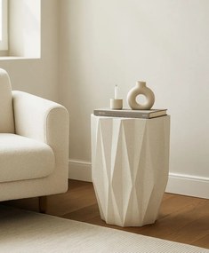 MESA DE APOIO STAR Ø 38,5X53 CM CREME
