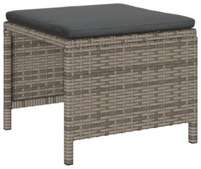 Conjunto de Sofás para Exterior Cinza e cinza escuro