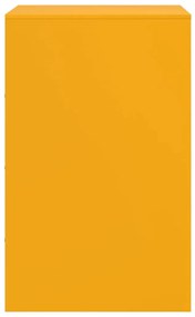 Mesas de cabeceira 2 pcs 34,5x39x62 cm aço amarelo mostarda