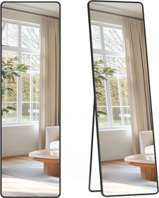 Espelho retangular para corpo inteiro 150 x 40 cm Preto