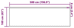 Cortina de Renda com cortinas Floral Branco 500 x 160 cm Poliéster