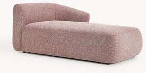 Módulo de canto com chaise longue em bouclé Sofia