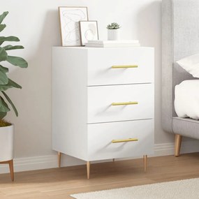 vidaXL Mesa de cabeceira 40x40x66 cm derivados de madeira branco