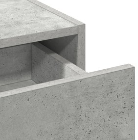 Mesa de Maquiagem Suspensa com Luzes LED Cinza Concreto