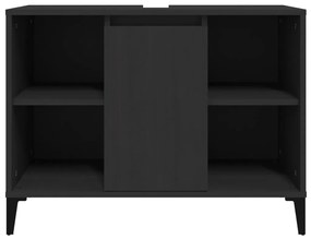 Móvel p/ lavatório 80x33x60 cm derivados de madeira preto