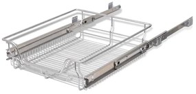 Cestos de arame extraíveis 2 pcs 500 mm prateado