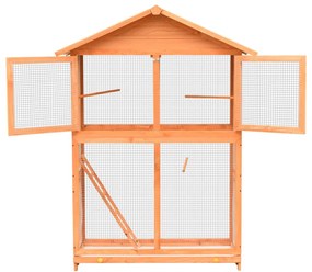 Gaiola para pássaros 125,5x59,5x164 cm pinho e abeto maciços