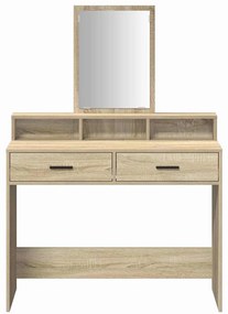 Mesa de Maquilhagem com Gavetas Carvalho Sonoma 100x41x140 cm