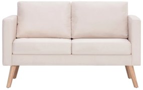 2 pcs conjunto de sofás tecido cor creme