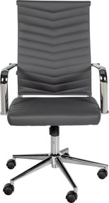Cadeira de escritório Canby Couro sintético Cinzento