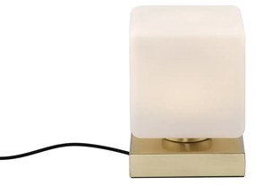 Candeeiro de mesa em latão com LED regulável por toque - Jano Moderno