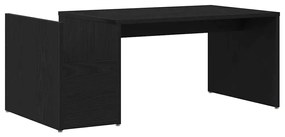Mesa de Centro vidaXL Preta Carvalho 90x45x35 cm em Madeira de Engenha