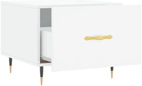 Mesas de centro 2 pcs 50x50x40 cm branco brilhante