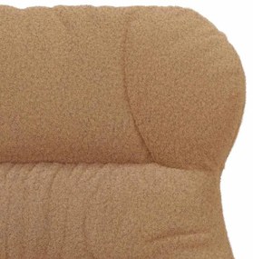 Poltrona Relaxante vidaXL Bege em tecido semelhante a lã