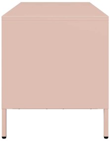 Móvel de TV 101,5x39x43,5 cm aço laminado a frio rosa