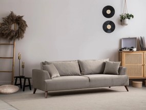**** Sofá de 3 Lugares Buhara – Cinzento Claro – 100x78x220 cm

**