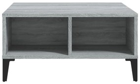 Mesa de centro 60x60x30 cm derivados de madeira cinzento sonoma
