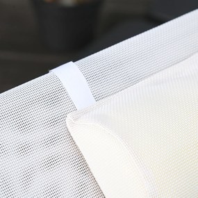 Espreguiçadeira dobrável e reclinável de jardim com apoio de cabeça e