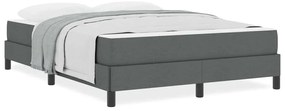 Cama Box Outros Cinzento escuro 140 x 190 cm tecido
