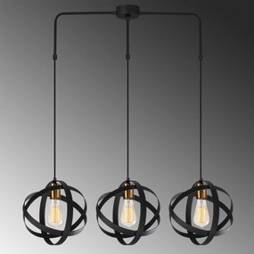 Candeeiro de Teto Gezegen – Preto – 89 x 25 cm