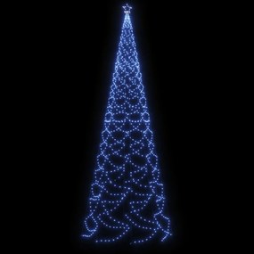 Árvore de Natal c/ poste metal 1400 luzes LED 5 m azul