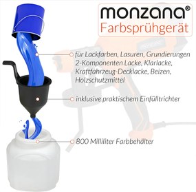 Pulverizador de tinta 500 W 3 padrões de pulverização Laranja
