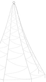 Árvore de Natal parede 260 luzes LED 3 m int/ext branco frio