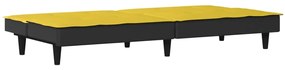 Sofá-cama tecido amarelo-claro