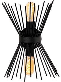 Aplique de Parede Kirpi – Preto – 23 x 16 cm