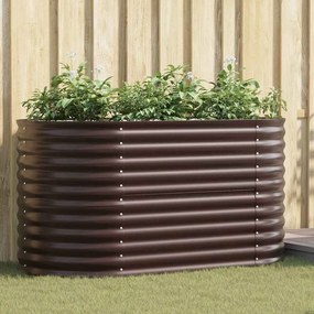 Cama Elevada para o Jardim vidaXL Castanho 160x80x81 cm Aço Galvanizad