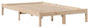Cama com estante sem colchão 135x190 cm pinho maciço