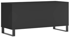 Armário para discos 100x38x48 cm derivados de madeira preto