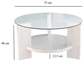Mesa de Café Mahal – Branca – 75x40x75 cm