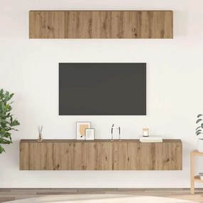 Conjunto de móvel de TV 5 pcs carvalho artisiano Médio