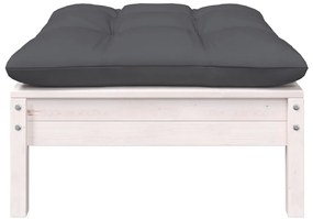 7 pcs conjunto lounge de jardim c/ almofadões pinho maciço