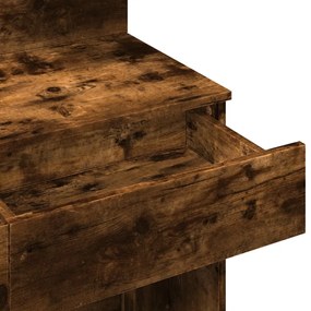 Toucador com LED 100x40x130 cm carvalho fumado