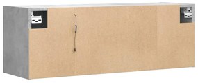 Móvel de parede p/ TV c/ luzes LED 100x31x35cm cinzento cimento