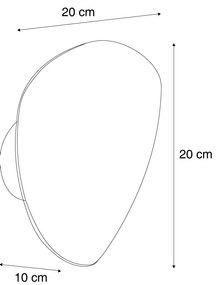 Candeeiro de parede de design verde orgânico 20 cm 2-luzes - Pulley Design