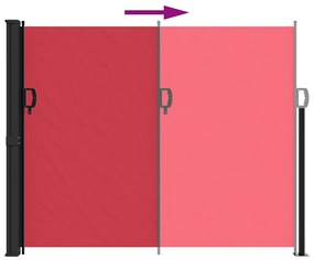 Toldo lateral retrátil 160x500 cm vermelho