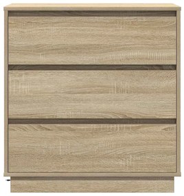 Cômoda com LED vidaXL Carvalho Sonoma 71x34,5x75 cm Madeira Engenharia