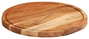 vidaXL Tábua de cortar Ø40x2,5 cm madeira de acácia maciça