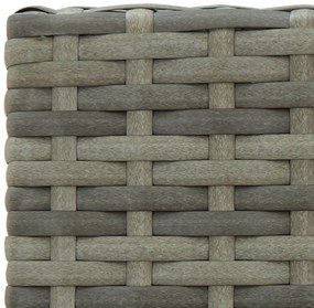 7 pcs conjunto de bar para jardim cinzento