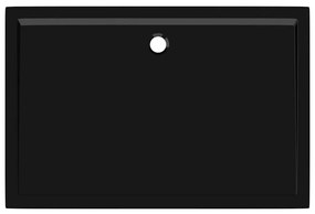 Base de chuveiro retangular 80x120 cm ABS preto