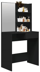 Toucador com espelho 74,5x40x141 cm preto