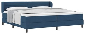 Cama Box Spring vidaXL com Colchão Azul 200x200 cm em Tecido