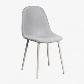 Cadeira De Jantar Glamm Deluxe Toupeira Claro & Linho Cinza Concreto - Sklum